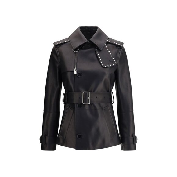 Burberry Jackets & Blazers - Burberry Leather Jacket/6/Black
